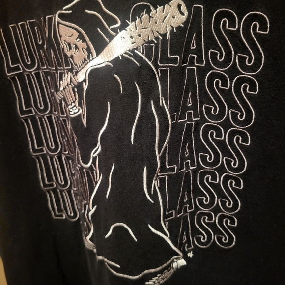 Lurking Class Sketchy Zumiez Skull Reaper Black Baseball Button Shirt Sz Large - Picture 5 of 7